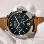 New Copy Panerai Luminor GMT Power Reserve Watch Brown Leather Strap